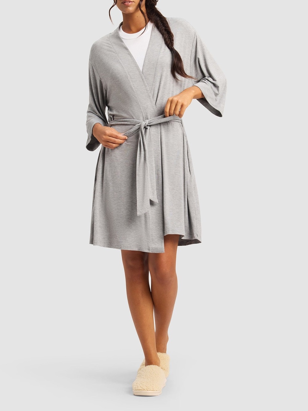 Cozy Earth Women's Bamboo Stretch-Knit Kimono Robe